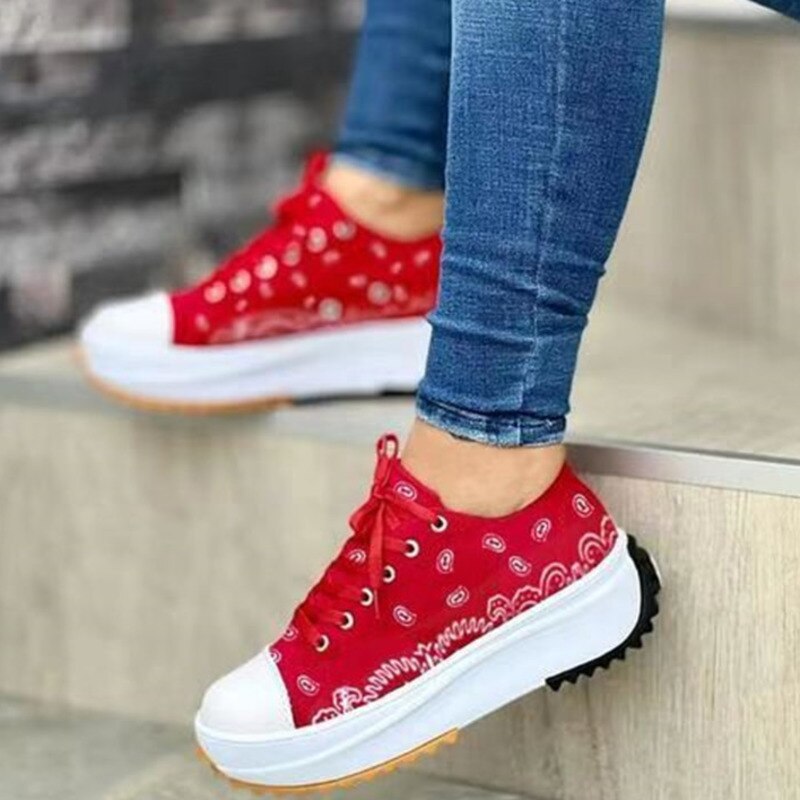 2022 Pattern Canvas Women Sneakers Casual Sport Shoes - RAGIMA Emporium