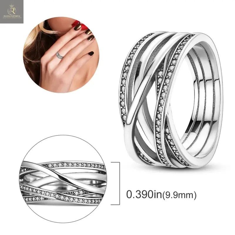 Silver Plated Women Luxury Stackable Ring Real Infinite Flower Daisy Fine Jewelry Rings For Engagement Weddling Party RAGIMA Emporium