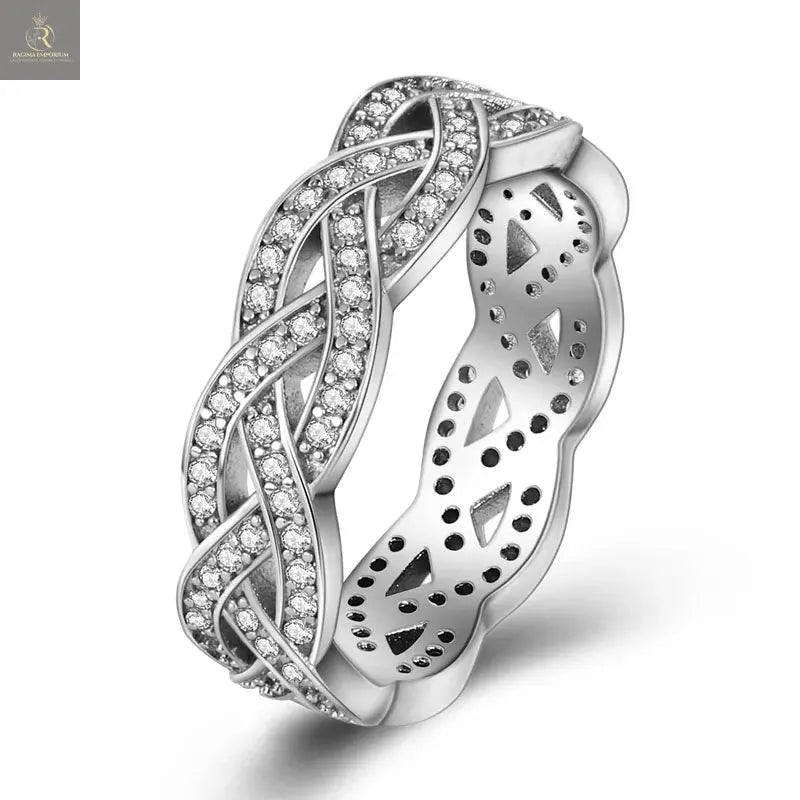 Silver Plated Women Luxury Stackable Ring Real Infinite Flower Daisy Fine Jewelry Rings For Engagement Weddling Party RAGIMA Emporium