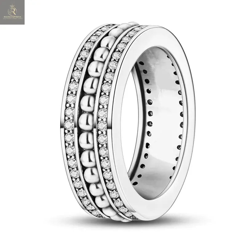 Silver Plated Women Luxury Stackable Ring Real Infinite Flower Daisy Fine Jewelry Rings For Engagement Weddling Party RAGIMA Emporium