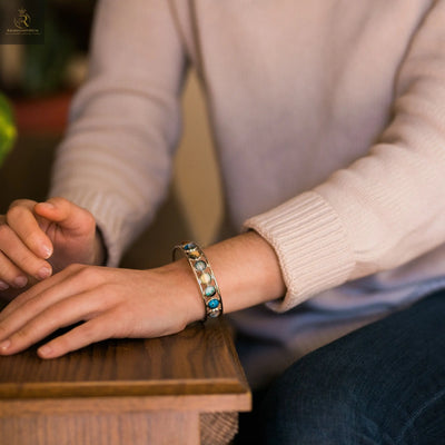 Solar System Silver Bangle Bracelet - RAGIMA Emporium