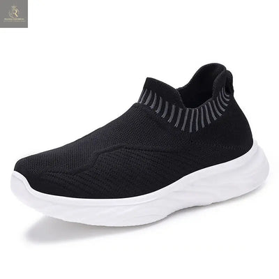 Striped Flat Sneakers Fashion Lightweight Breathable Socks Flats Shoes For Women Slip On Sports Shoes - RAGIMA Emporium