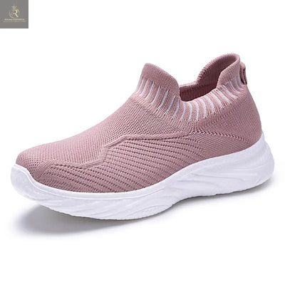 Striped Flat Sneakers Fashion Lightweight Breathable Socks Flats Shoes For Women Slip On Sports Shoes - RAGIMA Emporium