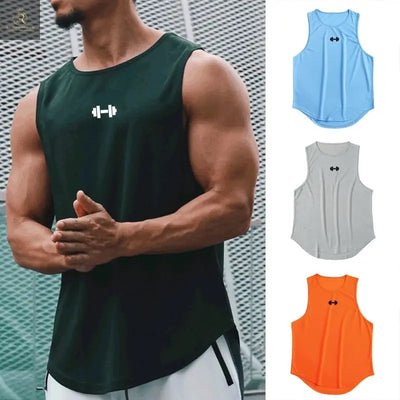 Summer Men's Gym Tank Top Fitness Training Clothing Quick-drying Loose Bodybuilding Sleeveless Shirt Men Fashion Basketball Vest - RAGIMA Emporium