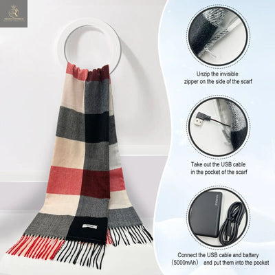 Thermal Multifunctional Electric Heating Scarf Women's Shawl Charging Heating - RAGIMA Emporium