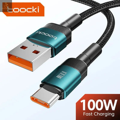 Toocki 6A USB Type C Cable for Xiaomi POCO Samsung Huawei 100W Fast - RAGIMA Emporium