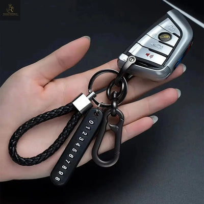 Trendy DIY Mobile Phone Number Plate Pendant Keychain for Men Punk - RAGIMA Emporium