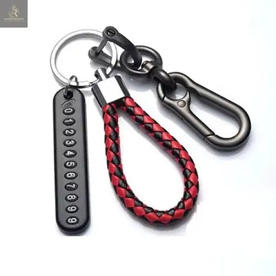 Trendy DIY Mobile Phone Number Plate Pendant Keychain for Men Punk - RAGIMA Emporium