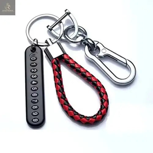 Trendy DIY Mobile Phone Number Plate Pendant Keychain for Men Punk - RAGIMA Emporium