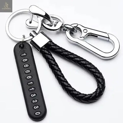 Trendy DIY Mobile Phone Number Plate Pendant Keychain for Men Punk - RAGIMA Emporium