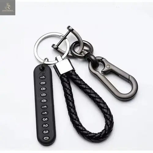 Trendy DIY Mobile Phone Number Plate Pendant Keychain for Men Punk - RAGIMA Emporium