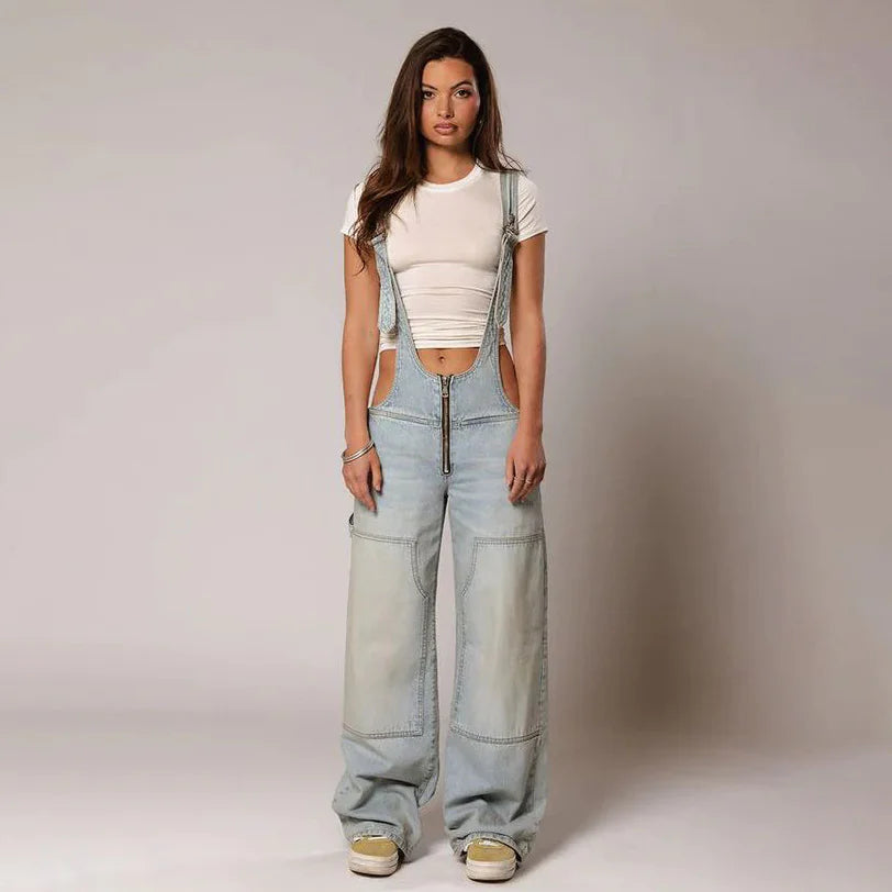 Loose Fit Denim Overalls - RAGIMA Emporium