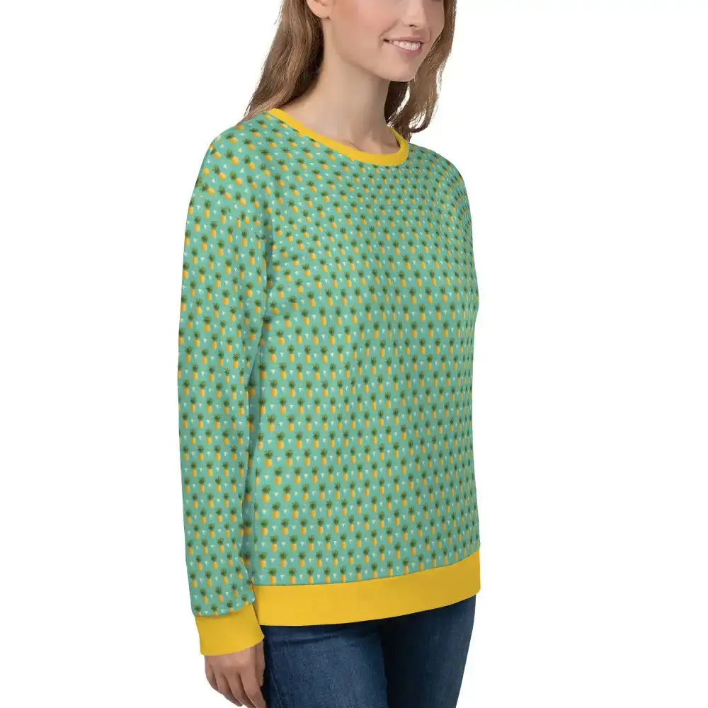 Women's Tropical Pineapple Print Sweatshirt - RAGIMA Emporium