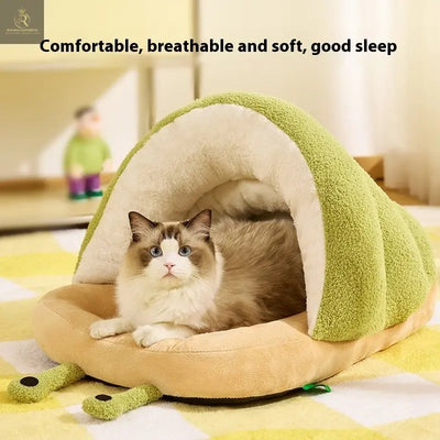 Warm Cat Semi-closed Snail Slippers Nest Pet Products - RAGIMA Emporium