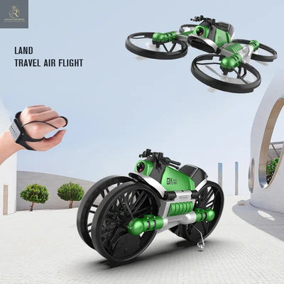 WiFi FPV RC Drone Motorcycle 2 in 1 Foldable Helicopter Camera 0.3MP Altitude Hold RC Quadcopter Motorcycle Drone 2 in 1 Dron - RAGIMA Emporium