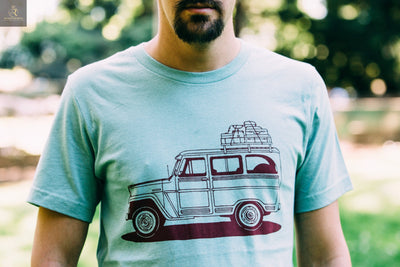 Willy Wagon Tee-Dusty Blue - RAGIMA Emporium