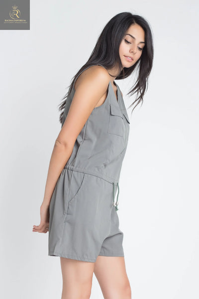 Women's Zip Front Sleeveless Romper - RAGIMA Emporium