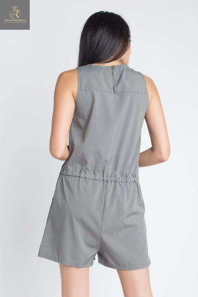 Women's Zip Front Sleeveless Romper - RAGIMA Emporium