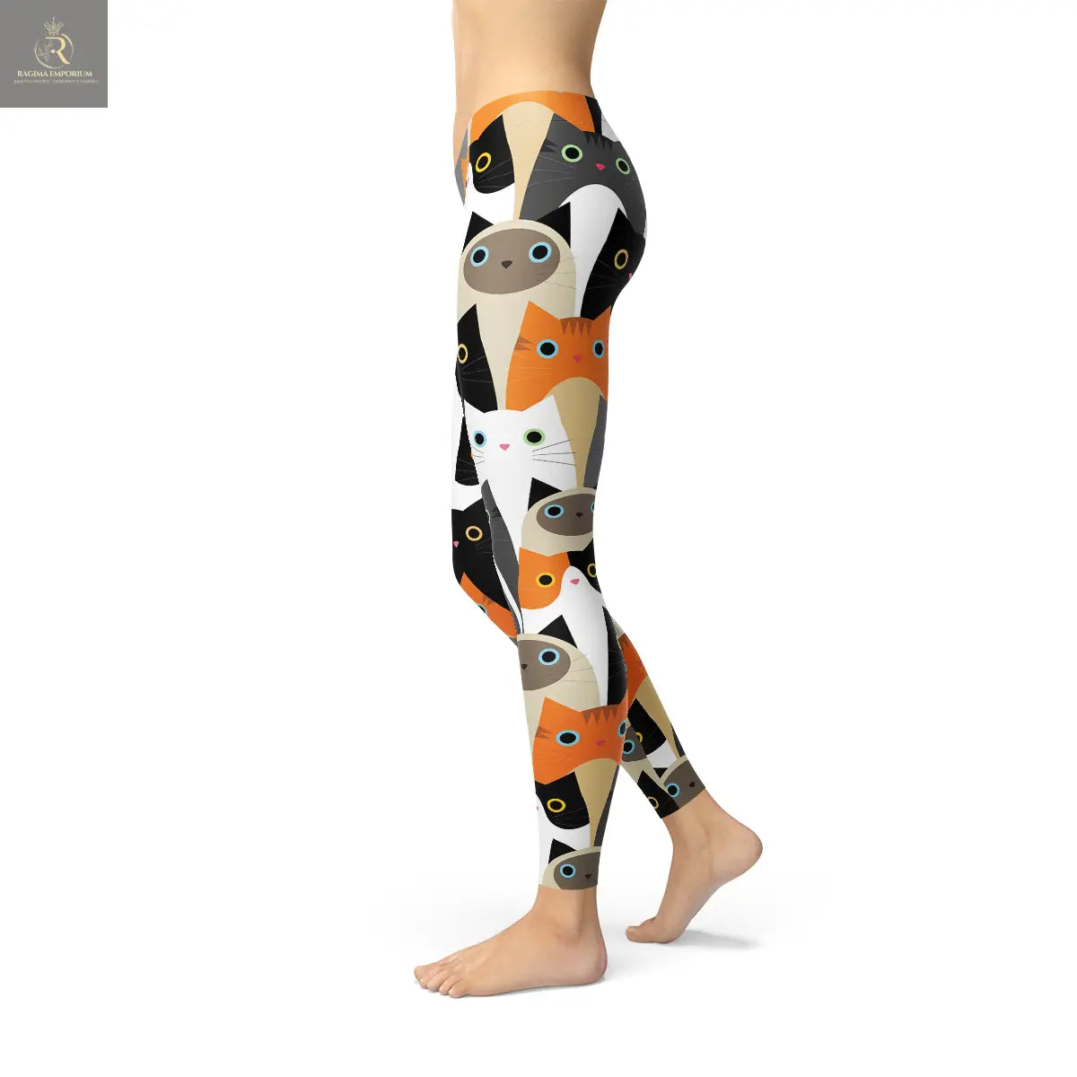 Womens All Over Print Cats Leggings - RAGIMA Emporium