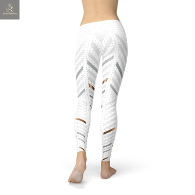 Womens White Stripes Leggings - RAGIMA Emporium