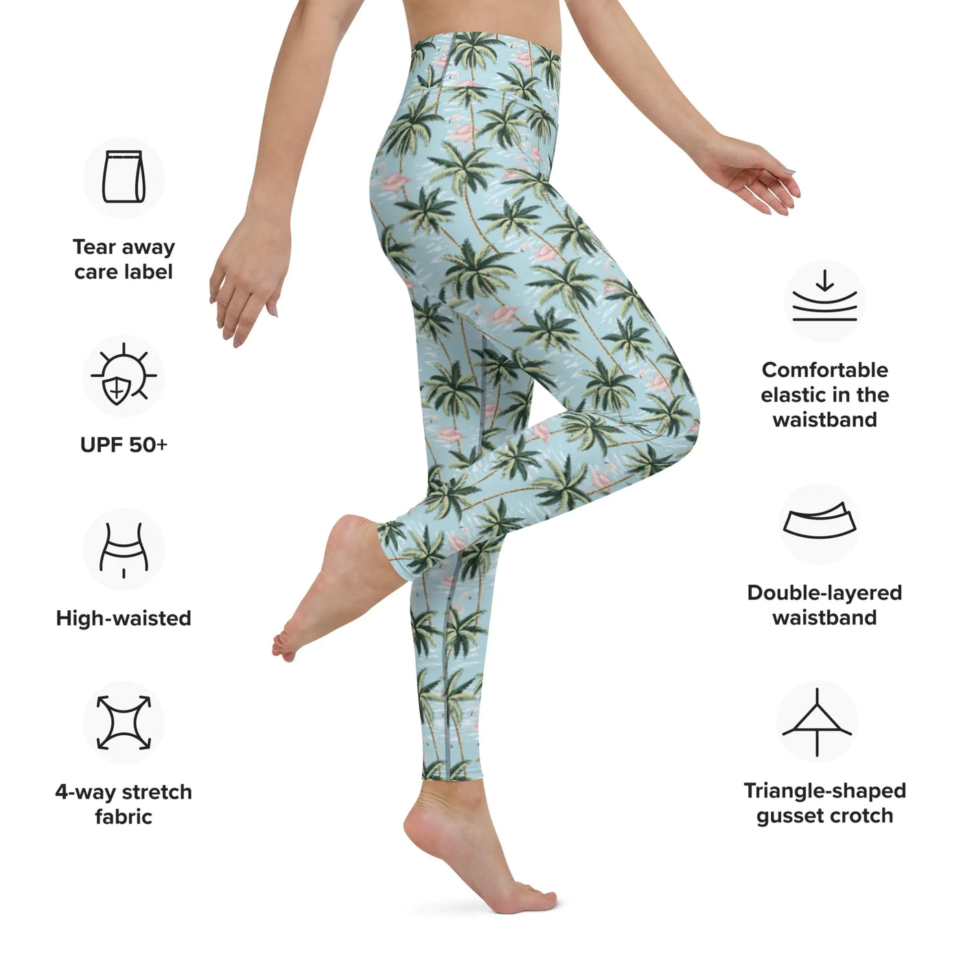 Womens Tropical Flamingo Yoga Leggings - RAGIMA Emporium