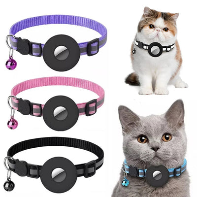 Reflective Collar Waterproof Holder Case For Airtag Air Tag Airtags Protective Cover Cat Dog Kitten Puppy Nylon Collar - RAGIMA Emporium