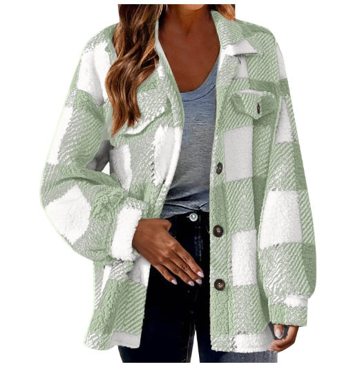 Lamb Fleece Jacket Button Fleece Jacket - RAGIMA Emporium