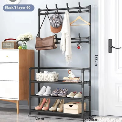 Clothes Hat Hangers Shoe Rack Multi-ayer Shoe Rack Simple Floor Shoes and Hat Racks Load-bearing Living Room Organizer Shelf - RAGIMA Emporium