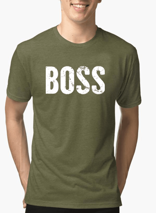 Boss Half Sleeves Melange T-shirt - RAGIMA Emporium