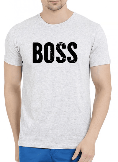 Boss Half Sleeves Melange T-shirt - RAGIMA Emporium