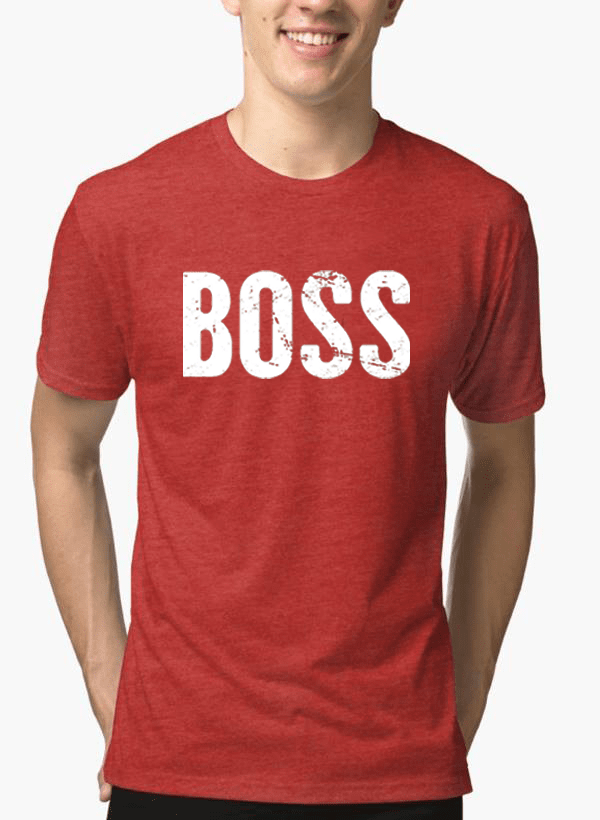 Boss Half Sleeves Melange T-shirt - RAGIMA Emporium