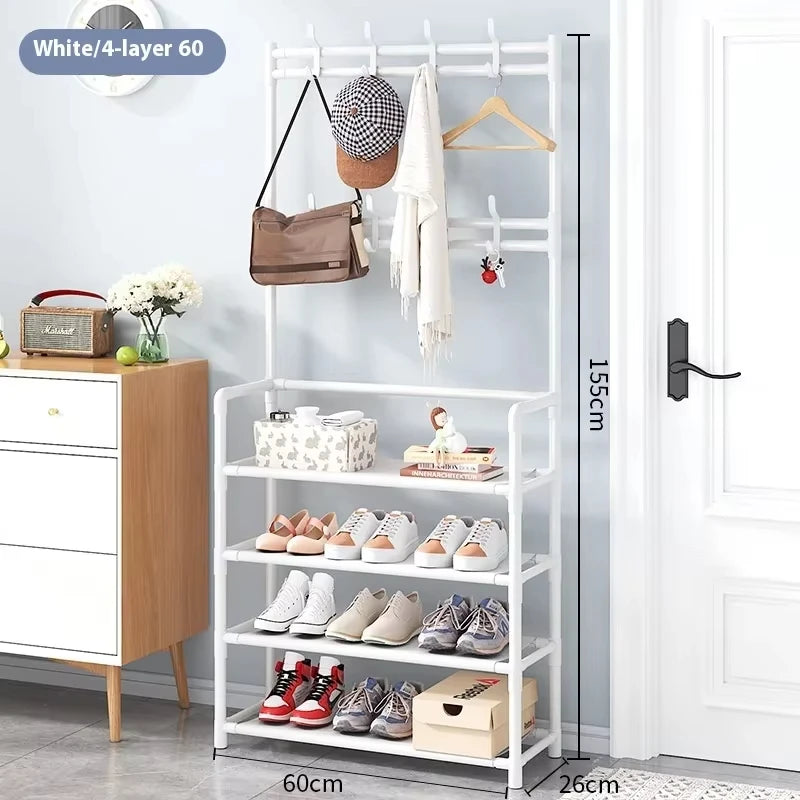 Clothes Hat Hangers Shoe Rack Multi-ayer Shoe Rack Simple Floor Shoes and Hat Racks Load-bearing Living Room Organizer Shelf - RAGIMA Emporium