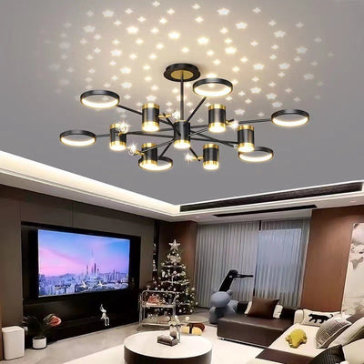 Light Luxury Chandelier Nordic Star Lamp Combination Whole House Package - RAGIMA Emporium