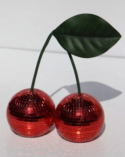 Cherry Disco Ball, Whimsical Dopamine Decor, Quirky Decorative Object - RAGIMA Emporium