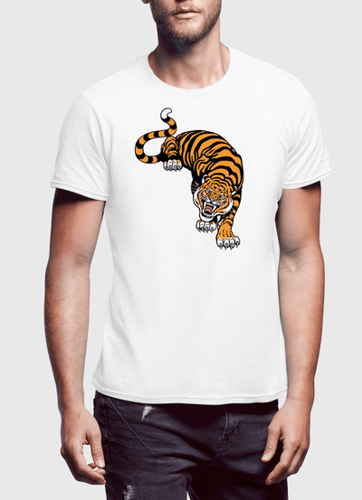 Cornered Tiger Printed T-Shirt - RAGIMA Emporium