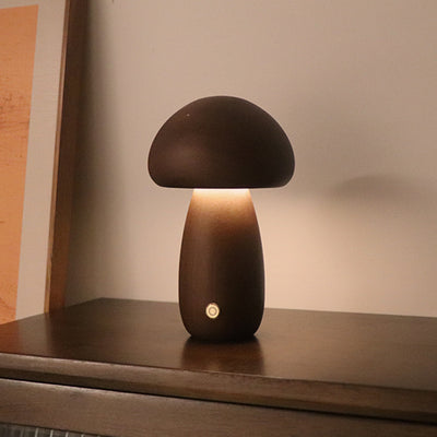 INS Wooden Cute Mushroom LED Night Light With Touch Switch  Bedside Table Lamp For Bedroom Childrens Room Sleeping Night Lamps Home Decor - RAGIMA Emporium