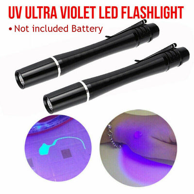 2x UV Ultra Violet LED Flashlight Blacklight Light 395nM Inspection Lamp Torch - RAGIMA Emporium