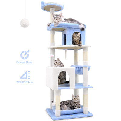 72 Inch Marine Blue Cat Climbing Frame - RAGIMA Emporium