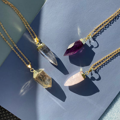 Glow Necklace - Crystal Quartz / Rose Quartz / Amethyst - RAGIMA Emporium