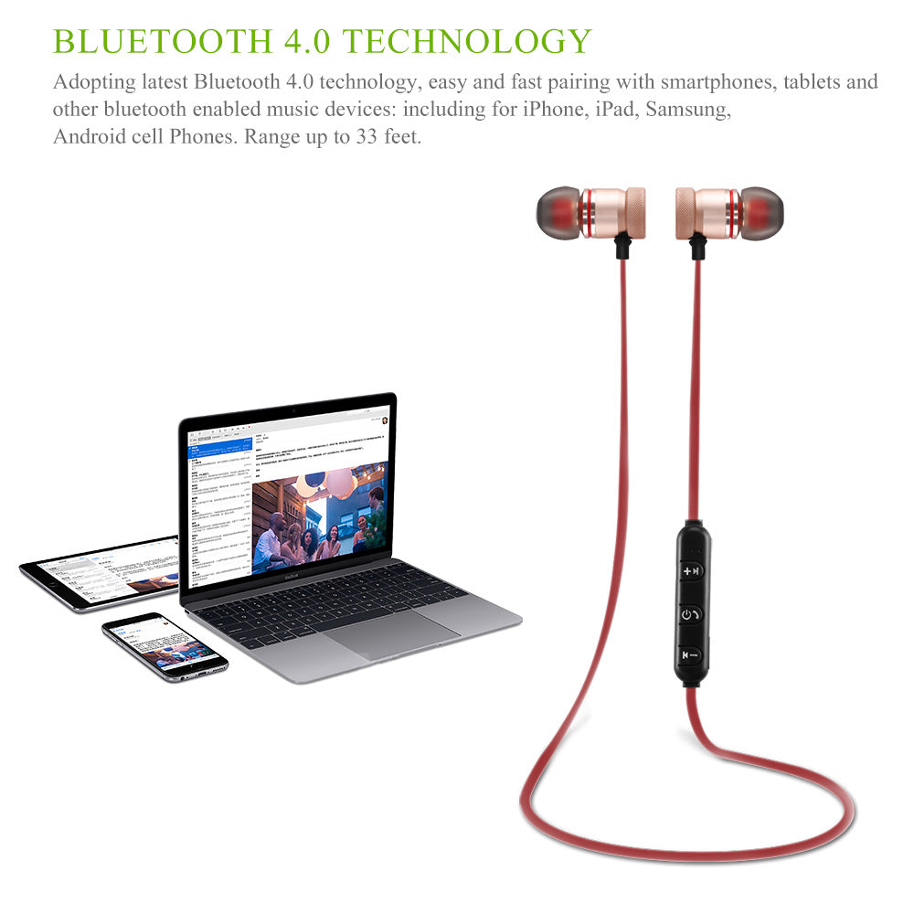 Wireless Bluetooth 4.0 Headset Sports Earphones - RAGIMA Emporium