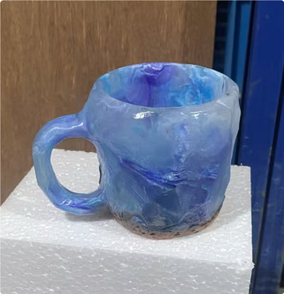 400ml Resin Mineral Crystal Coffee Mugs With Handles Elegant Fake Mineral Crystal Cup For Workplace Home Decor Christmas Gift Kitchen Gadgets - RAGIMA Emporium