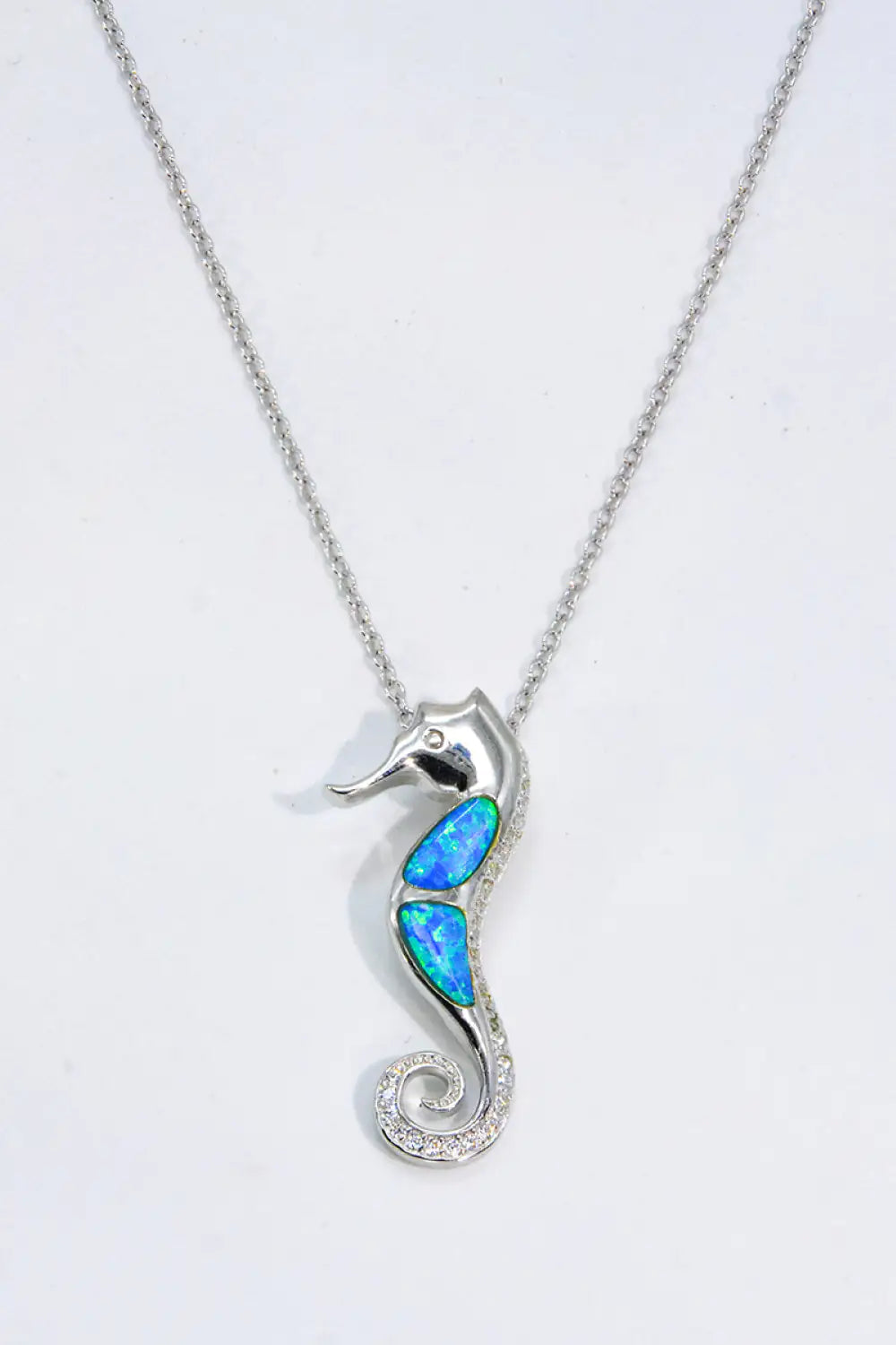 Opal Seahorse 925 Sterling Silver Necklace - RAGIMA Emporium