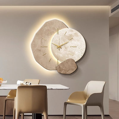 Stone Brings Luck Restaurant Clock Wall Clock Modern Simple - RAGIMA Emporium