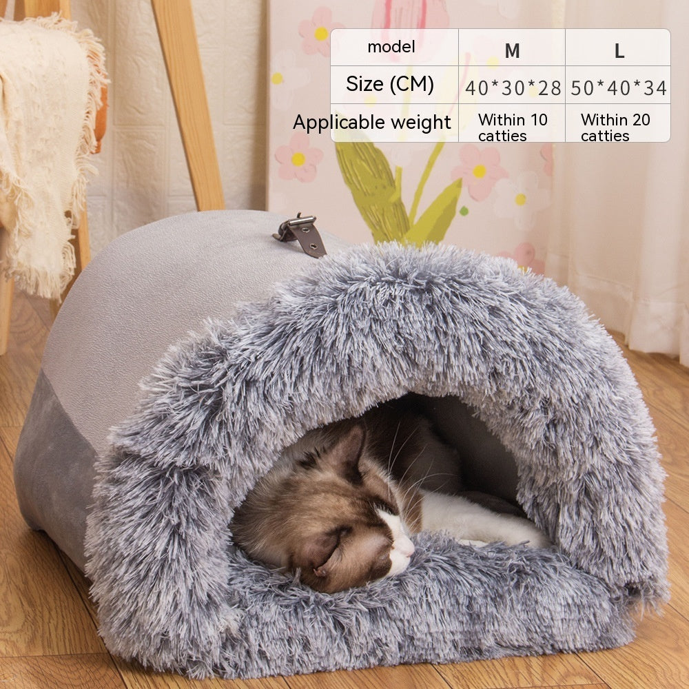 New Splice Portable Pet Nest Portable Autumn And Winter Warm Dog Nest Moisture-proof Long Fur Cat Nest Cross Border Pet Nest - RAGIMA Emporium