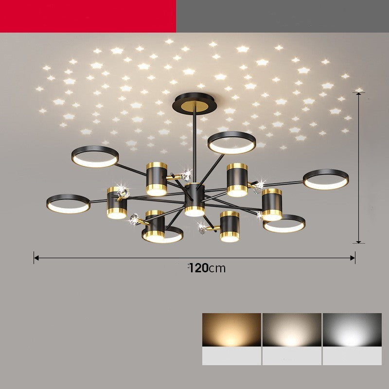 Light Luxury Chandelier Nordic Star Lamp Combination Whole House Package - RAGIMA Emporium