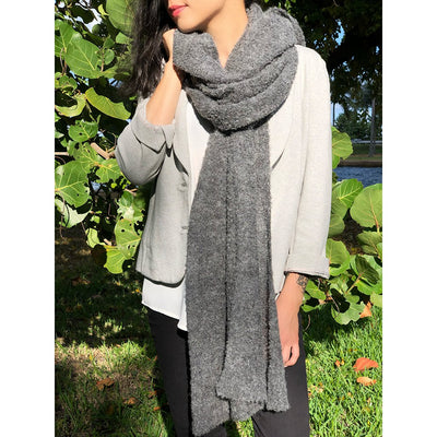 Charcoal Ultra Plush Alpaca Scarf - RAGIMA Emporium