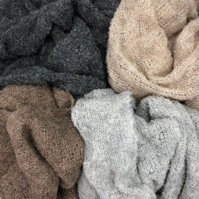 Charcoal Ultra Plush Alpaca Scarf - RAGIMA Emporium