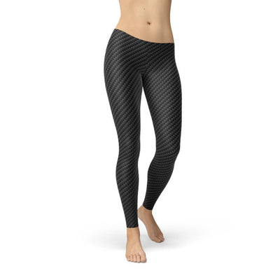 Womens Black Carbon Fiber Leggings - RAGIMA Emporium