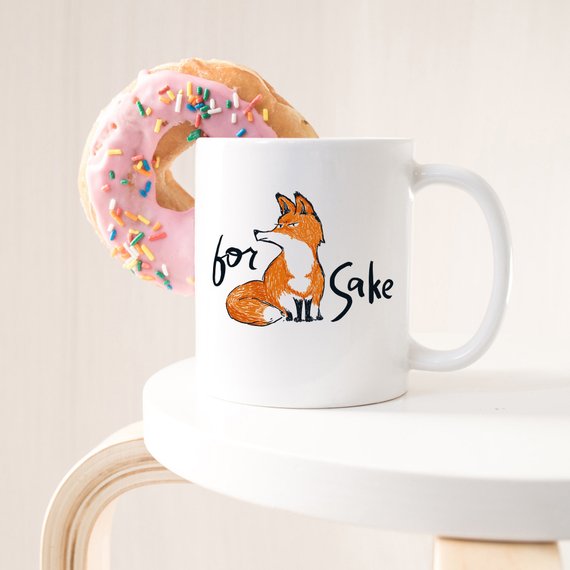 For Fox Sake - Ceramic Coffee Mug - Fox Coffee - RAGIMA Emporium