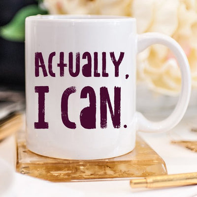 Actually I Can, Work Mug, Graduate Gift, - RAGIMA Emporium